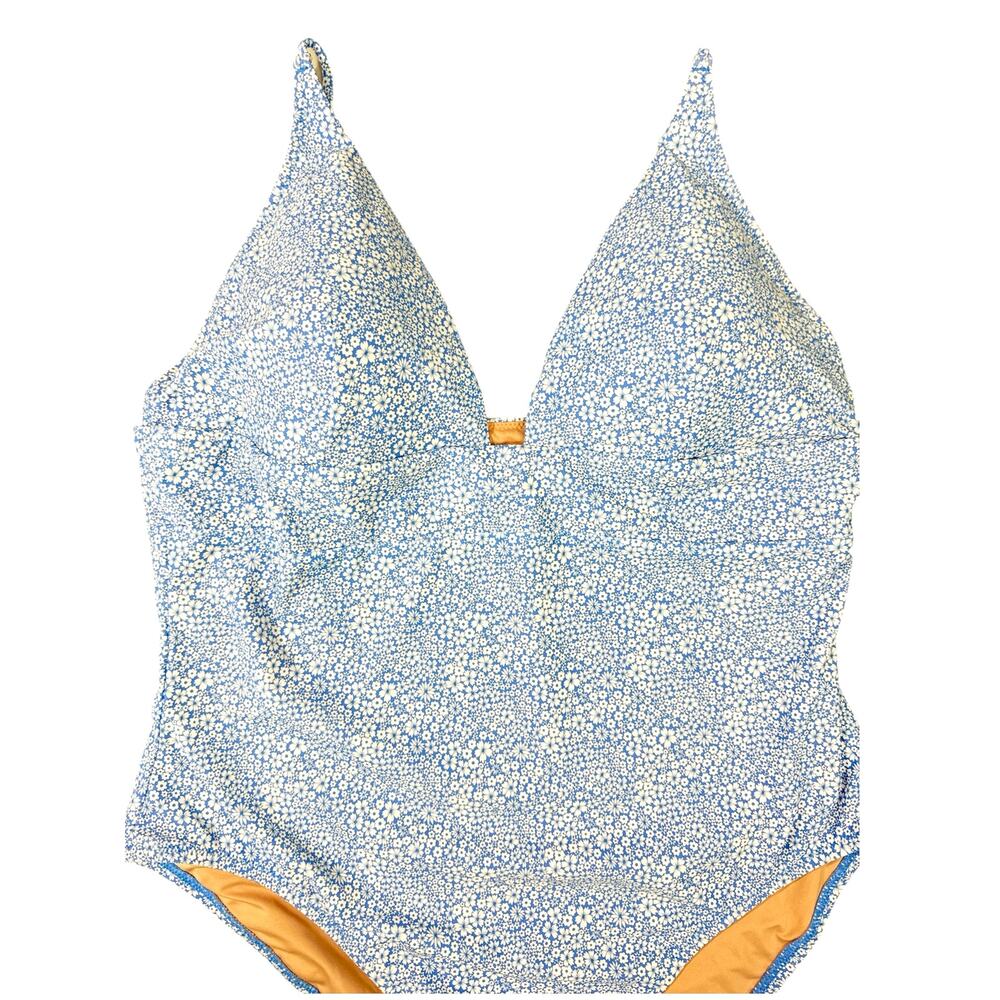 NWOT J.Crew Plunge One-Piece Swimsuit Liberty® Jacqueline’s Blossom Floral Sz 16 - Picture 5 of 11